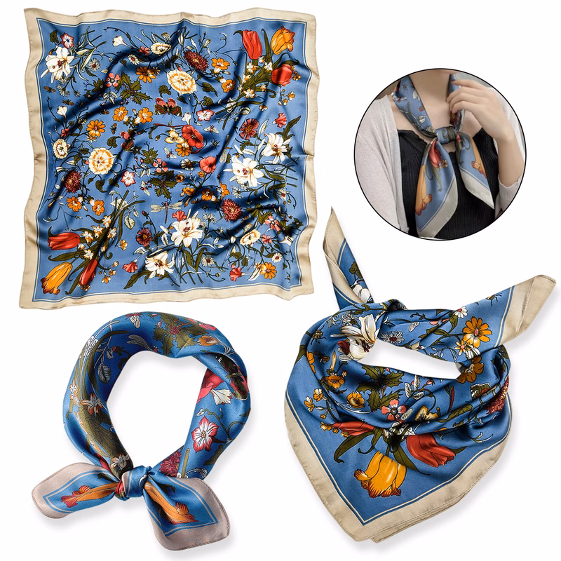 32" Double-Sided Printed Custom Square Scarf
