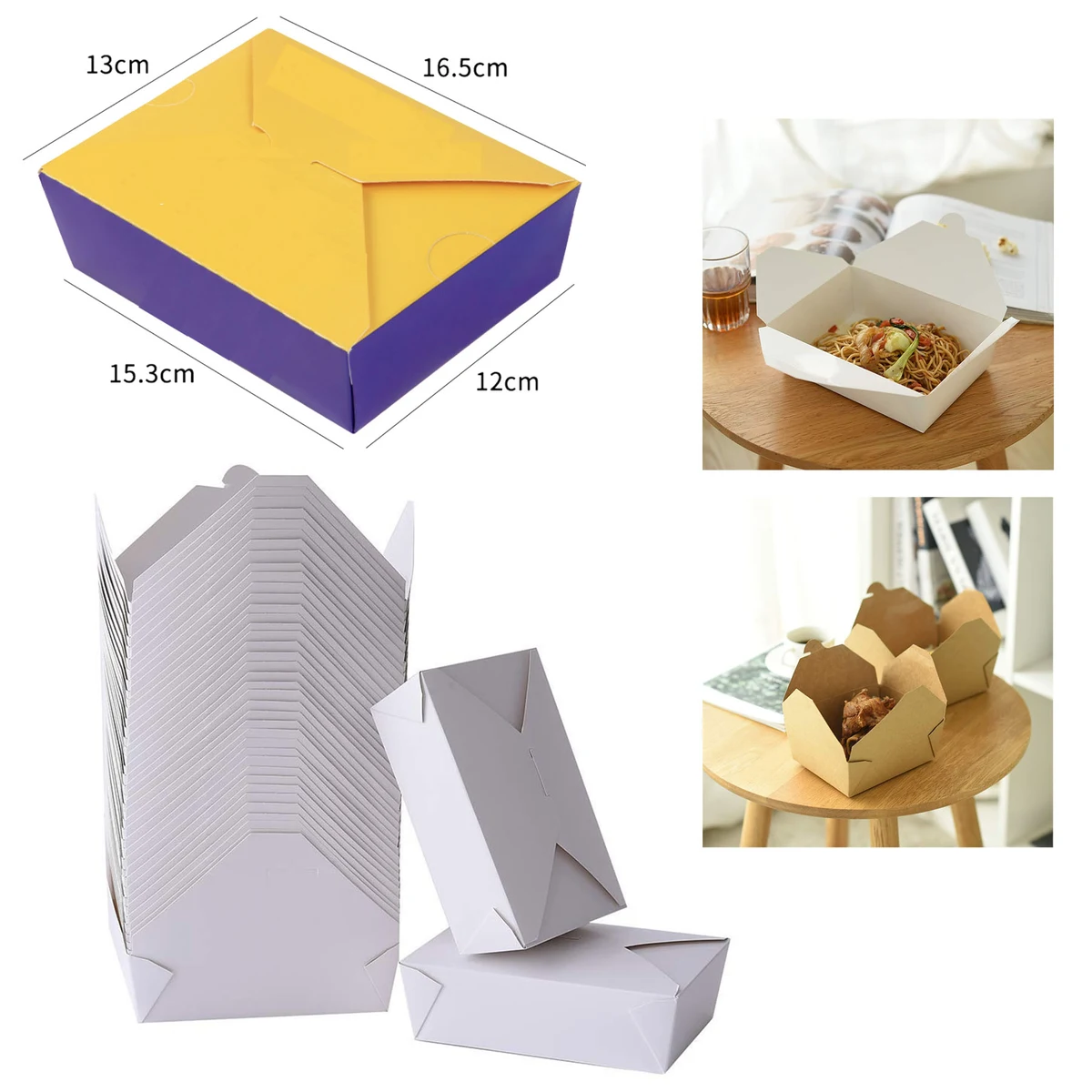 Take Out disposable Food Paper Boxes Containers 1