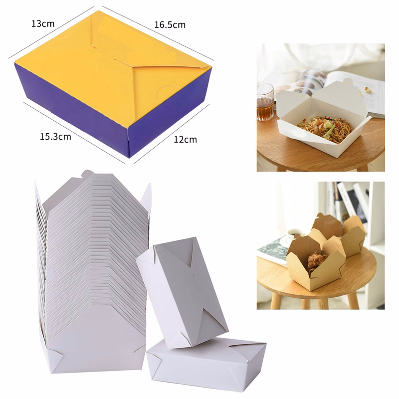 Take Out disposable Food Paper Boxes Containers