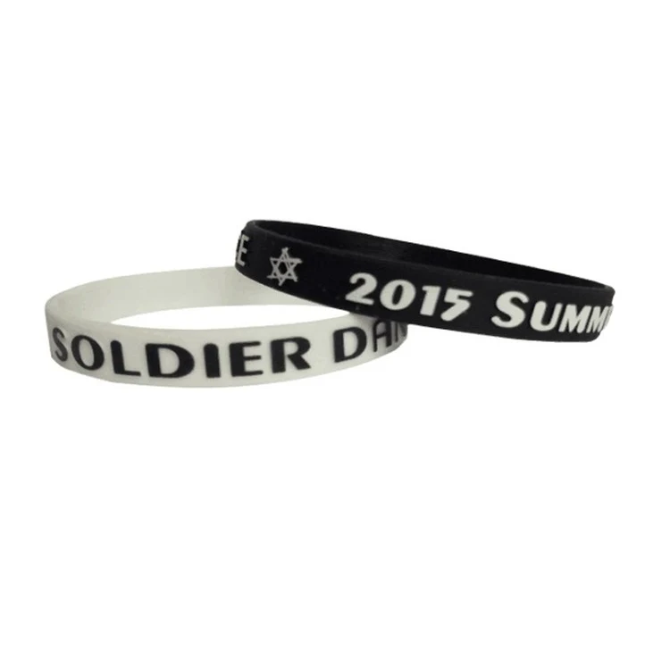 Color Filled Wristbands/Embossed Ink Filled 1