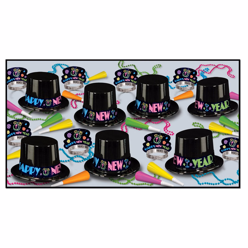 Neon Party New Year Assortment for 50