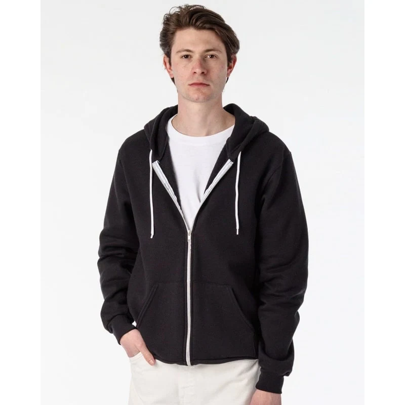 Los Angeles Apparel Unisex USA-Made Flex Fleece Full-Zip Hooded Sweatshirt - F97, custom hoodie or sweatshirt with logo imprint 1