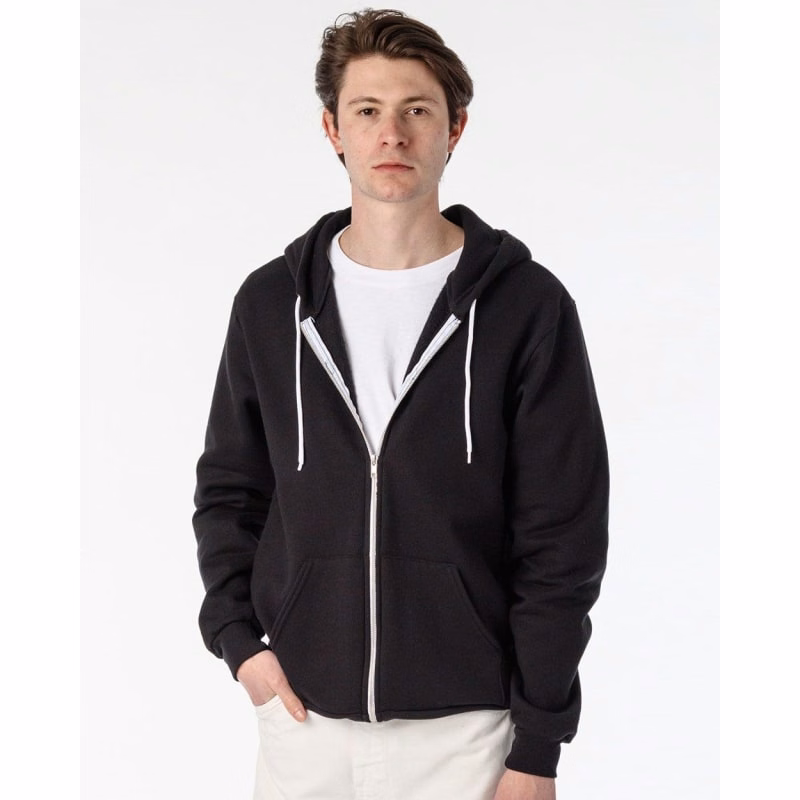Los Angeles Apparel Unisex USA-Made Flex Fleece Full-Zip Hooded Sweatshirt - F97