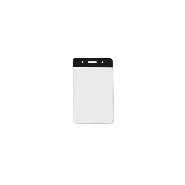 Vinyl Vertical Top Load Badge Holder (2.66"x 4.25")(Black) 1