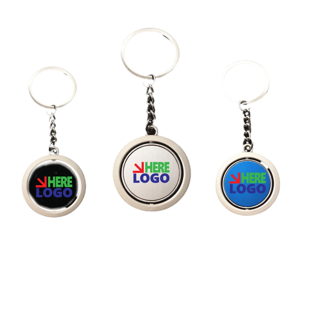 Metal Alloy Rotating Keychain 1