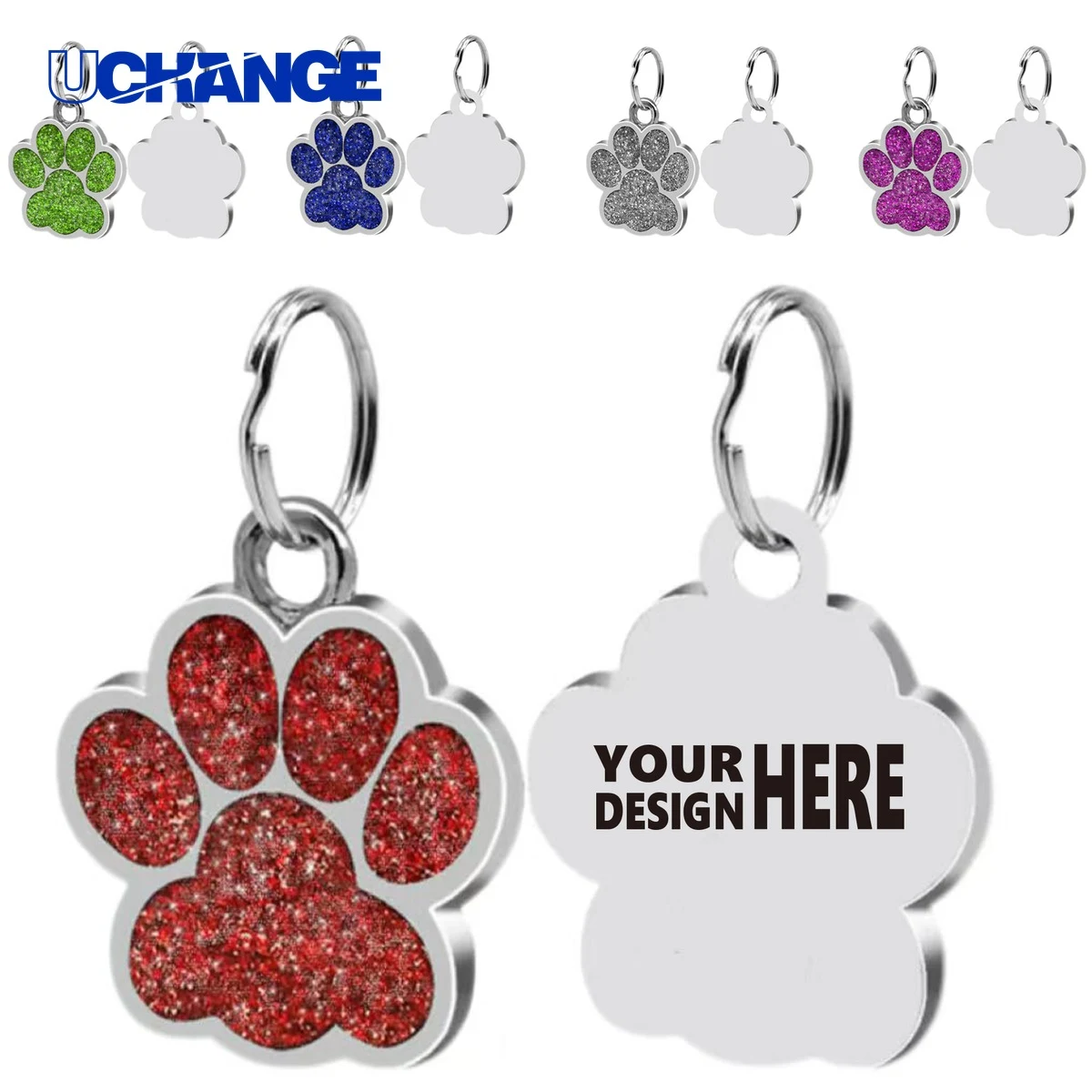 Dog Paw Mirror Accessory Keychain 1