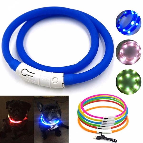 USB Rechargeable LED Dog Pet Flashing Collar