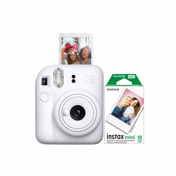 Fujifilm instax mini 12 Camera Bundle - Clay White