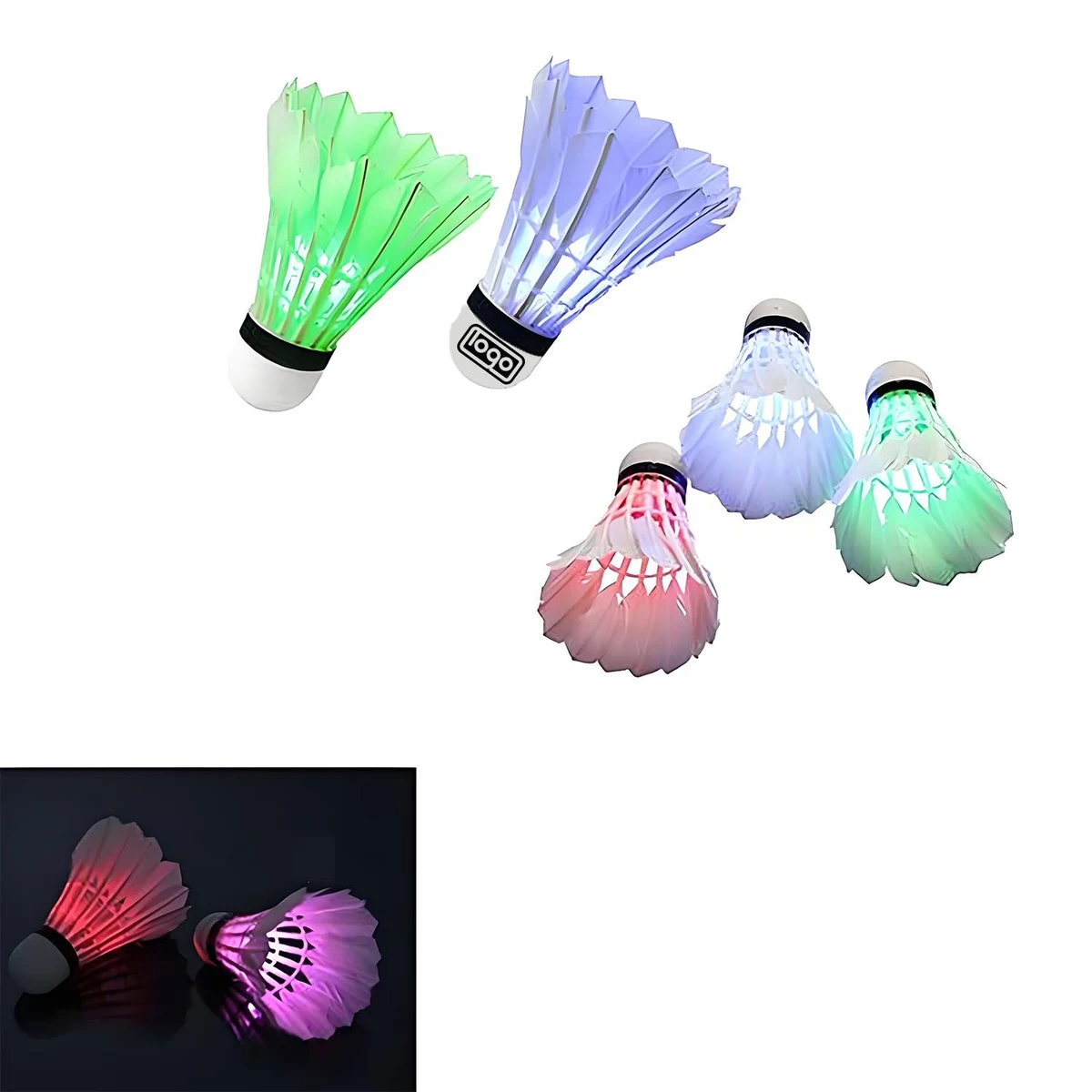 Badminton 4 Pack Tube Lighting Shuttlecocks 1