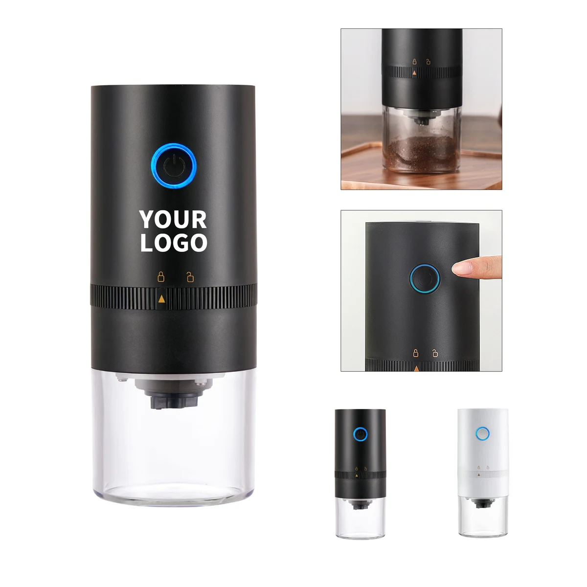 Portable Electric Coffee Grinder 2.95" x 7.1" 1