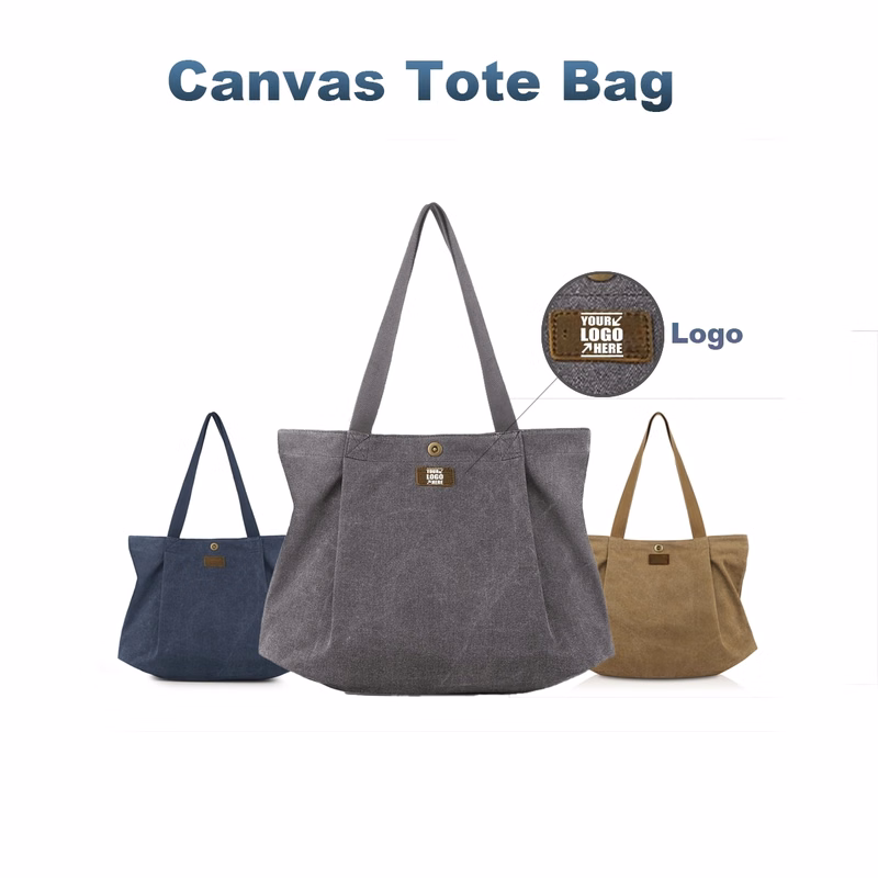 Canvas Tote Bag For Women School Work Travel And Shopping