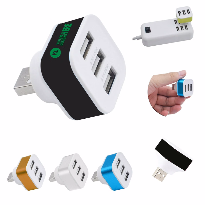 USB 2.0 1-in-3 Hub Splitter Extender