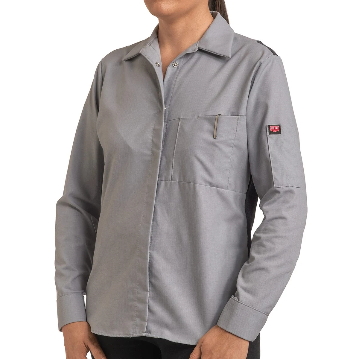 Women's Performance Plus Long Sleeve Shop Shirt with Oilblok Technology - SY31 1