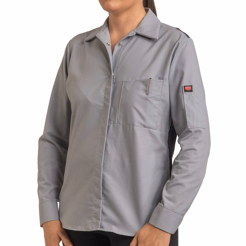 Women's Performance Plus Long Sleeve Shop Shirt with Oilblok Technology - SY31