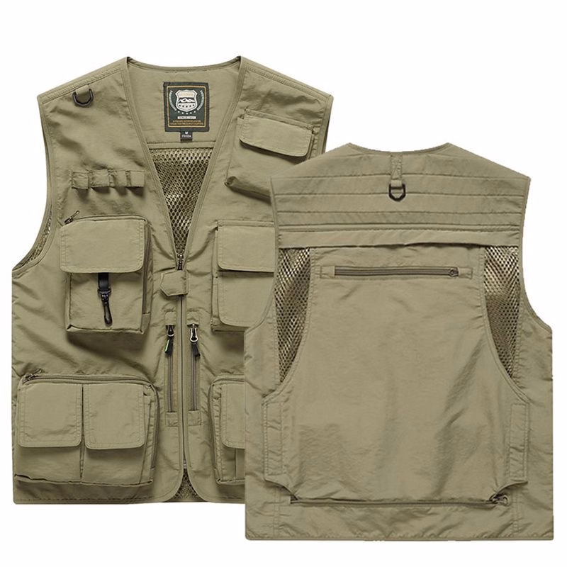 Casual Lightweight Outdoor Vest Jacket with Multi Pockets