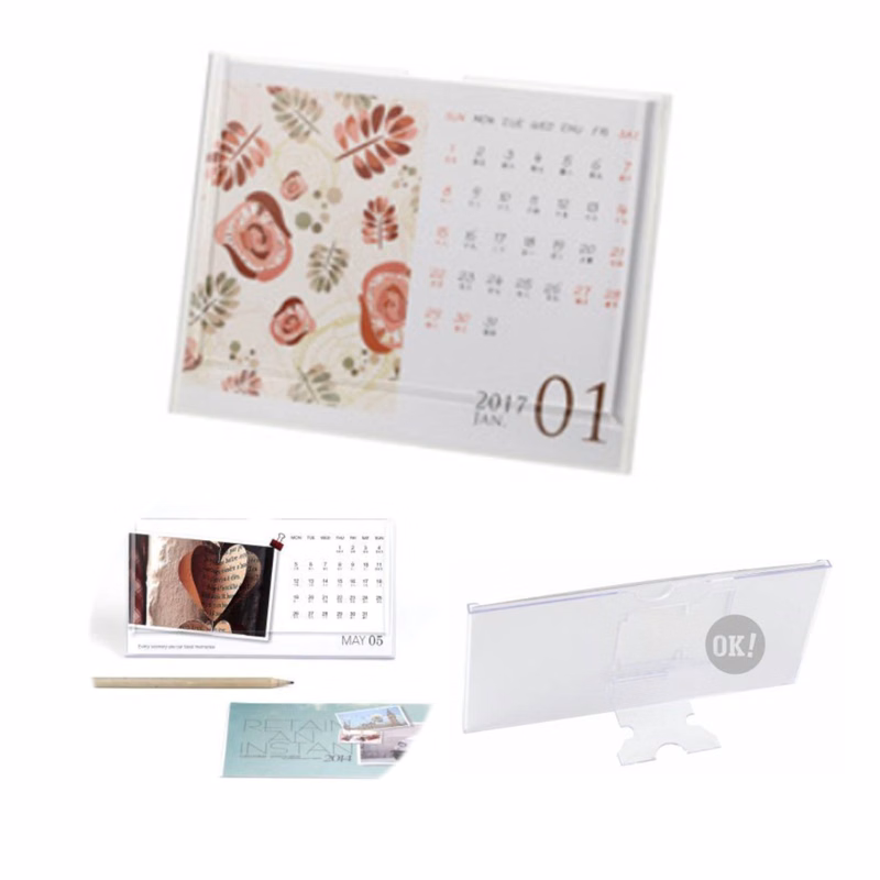Transparent Acrylic Monthly Desk Calendar