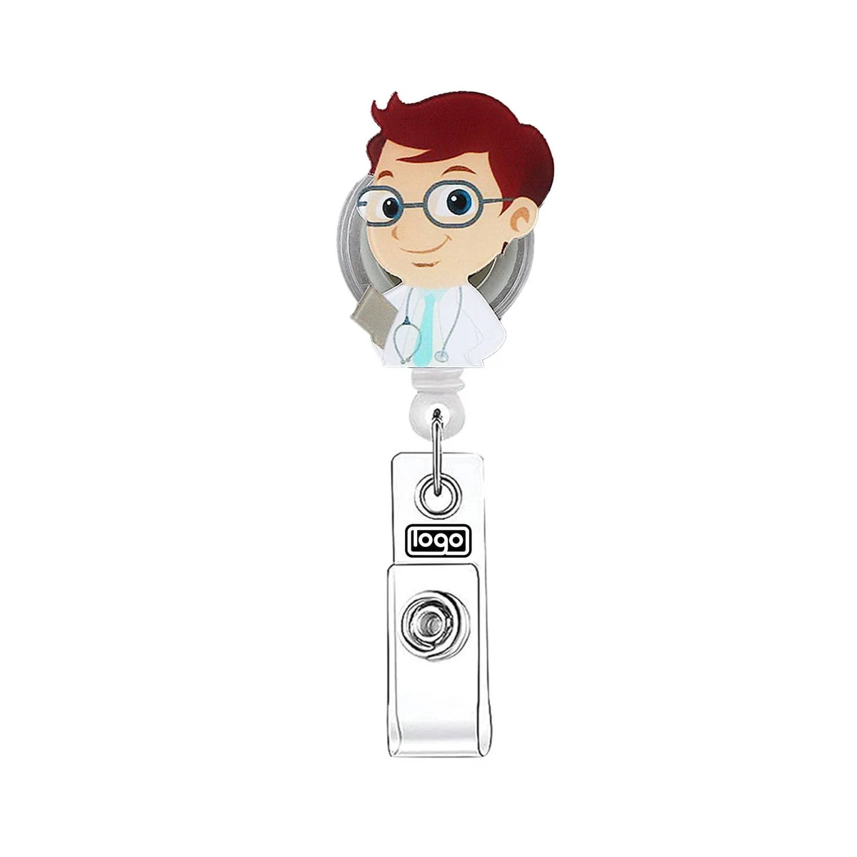 Custom Shape Retractable Acrylic Badge Reel Holder 1