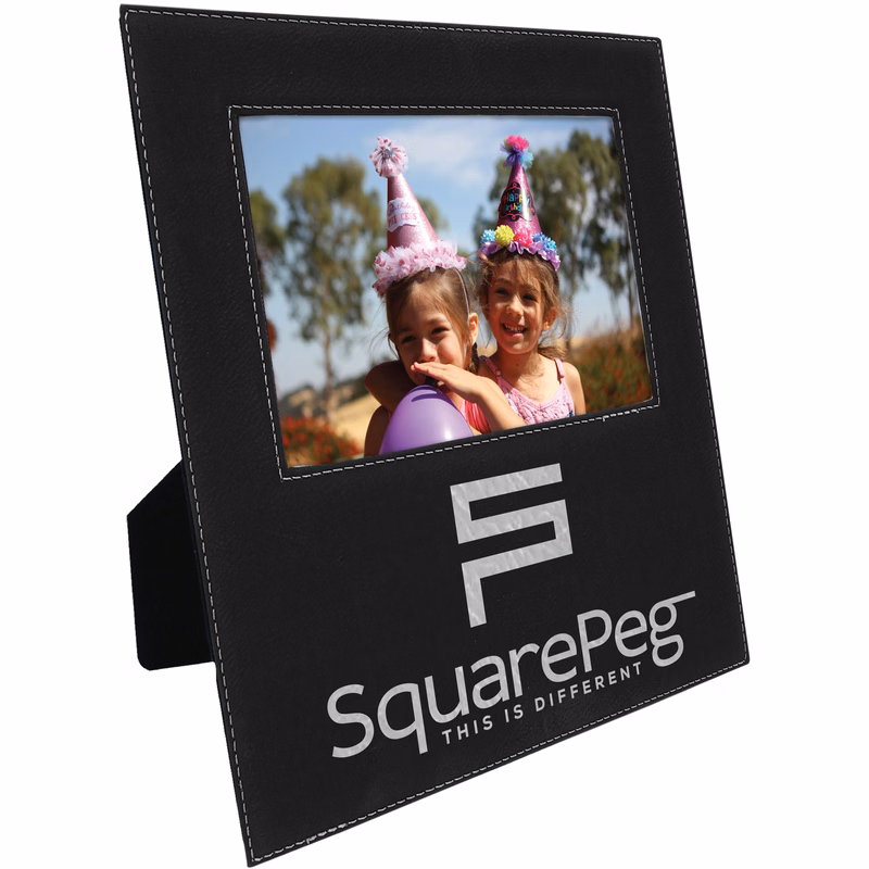 5" x 7" Black & Silver Leatherette Photo Frame