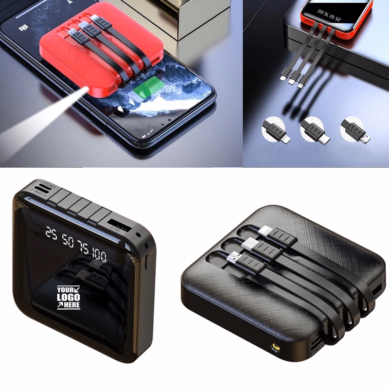 LED 3-in-1 10000 mAh Mini Portable Power Bank