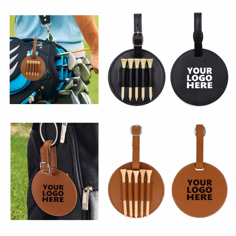 Leather Golf Tee Holder and Ball Stand MOQ 50
