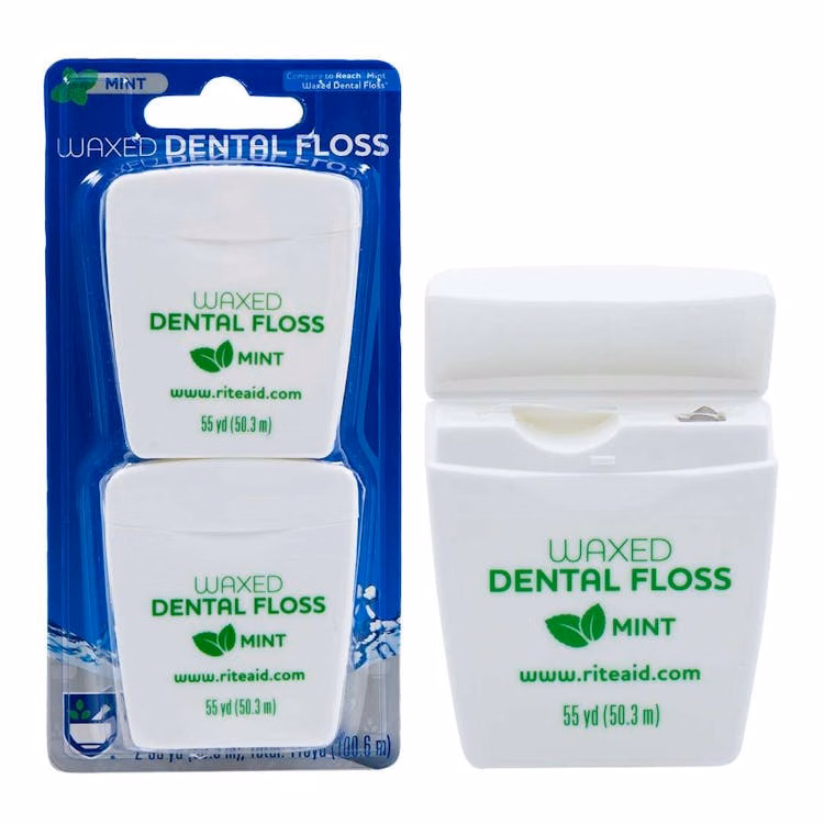 Waxed Mint Dental Floss 2 Pack - 55 Yards