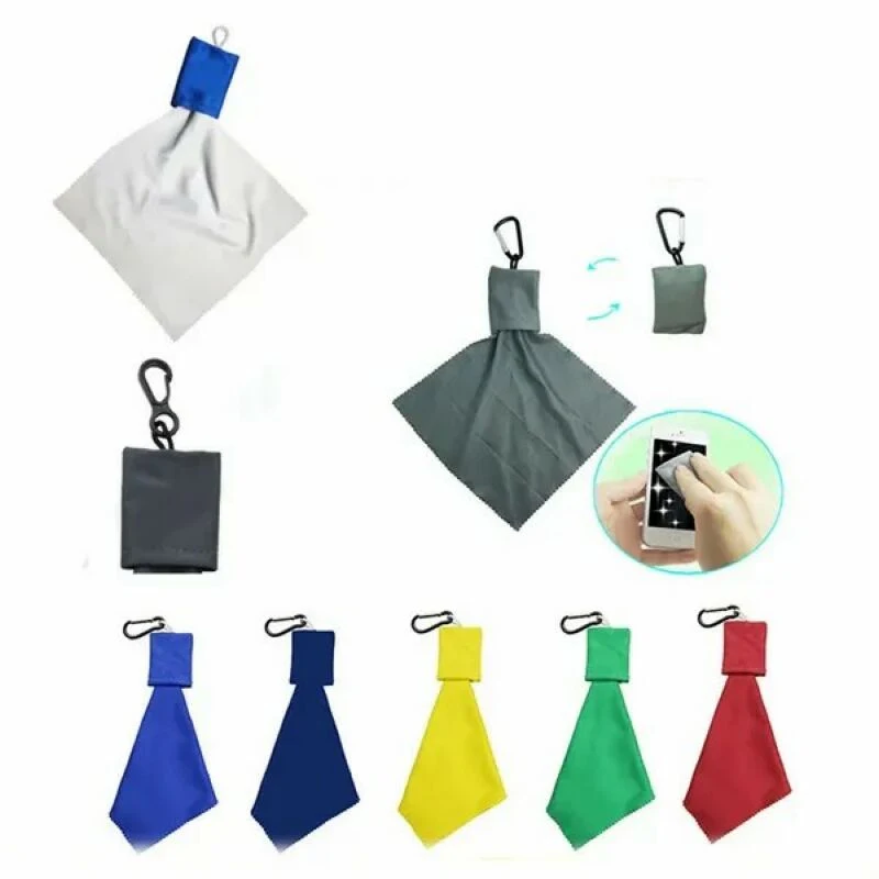 Microfiber Screen Cleaning Cloth in Pouch With Keychain 1