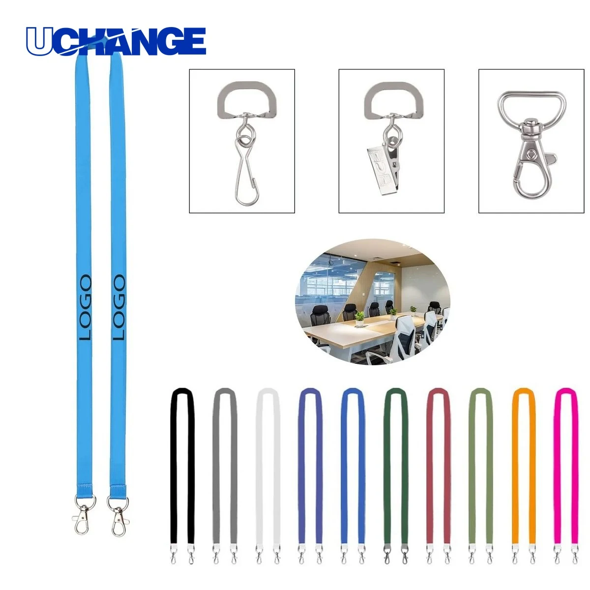 3/4-Inch Polyester Lanyard with Badge Holder for Events 1
