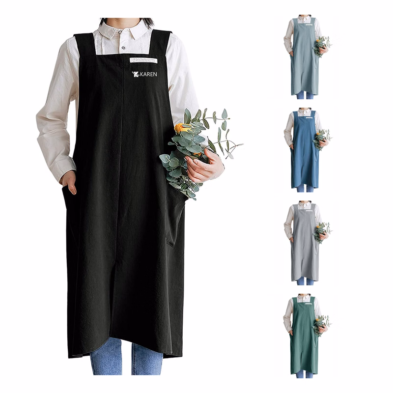 Cross-Back Apron w/ Pock for Women and Men