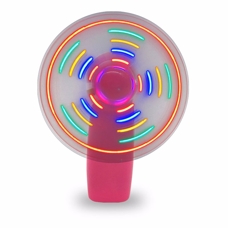 Portable Mini Handheld Cooling Fan with Colorful LED Light
