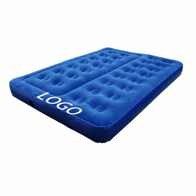 Inflatable Flocked Air Mattress with Internal Pump