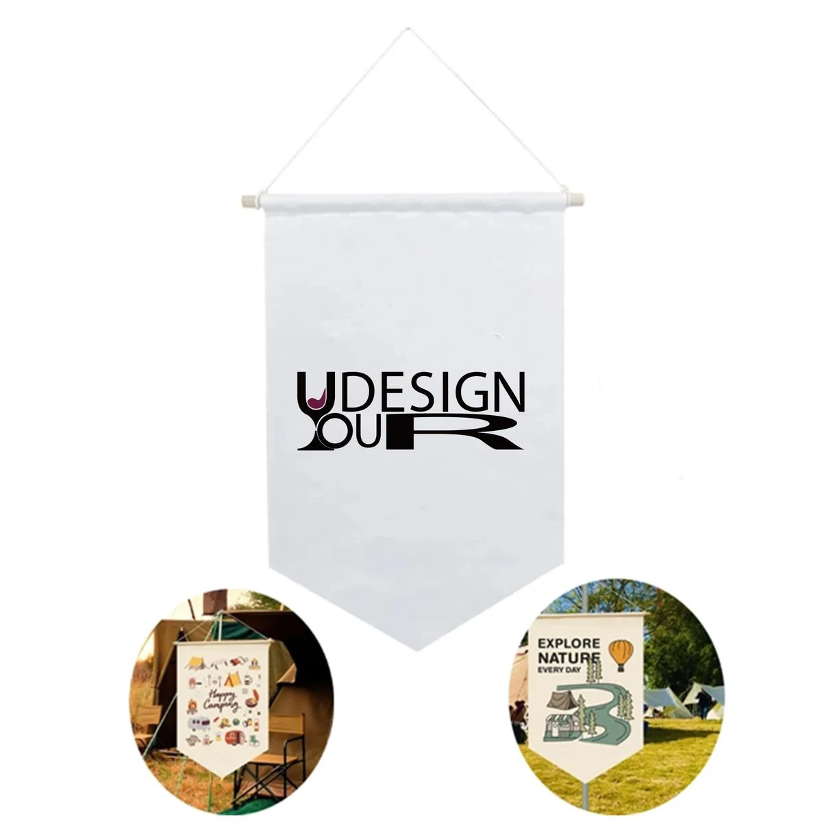 Camping Flag Hanging Wall Canvas Banner 1