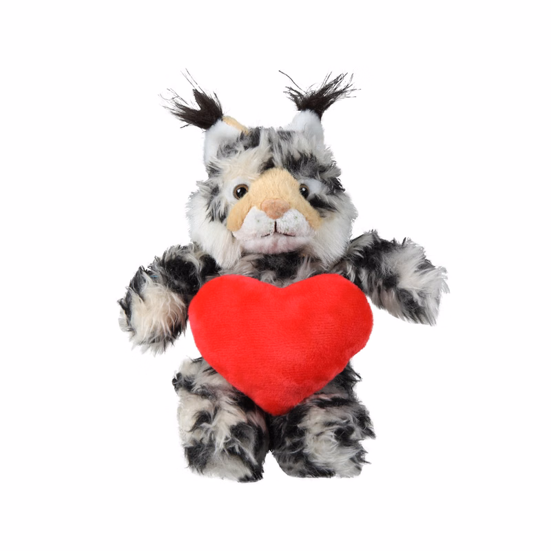 soft plush Lynx with heart