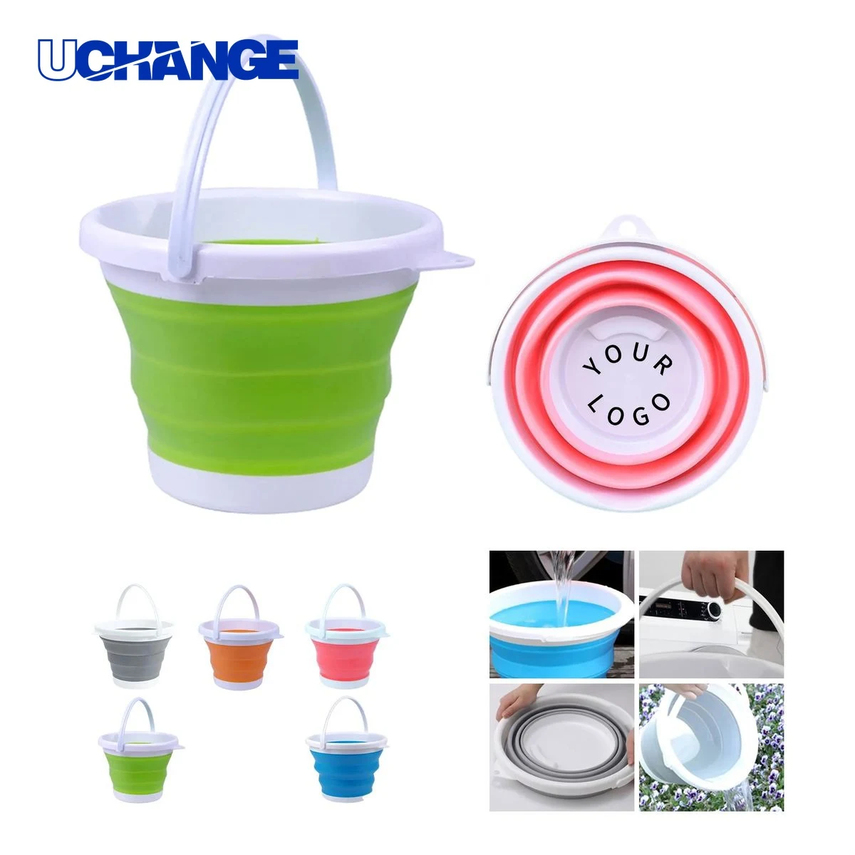 3L Folding Silicone Bucket for Fishing or Camping 1