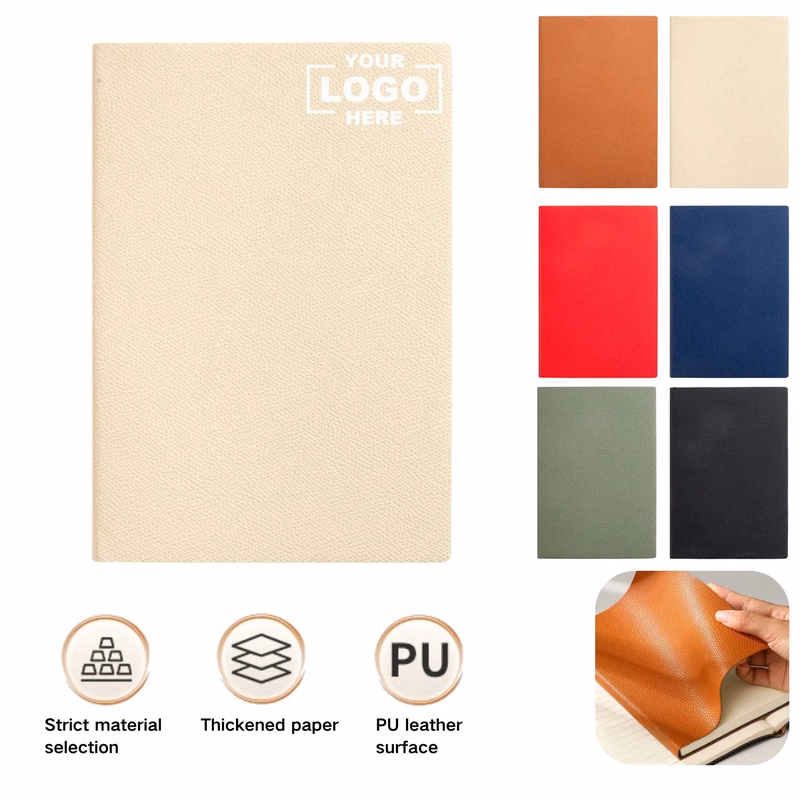 A5 Lychee Skin Soft Leather Business Notebook