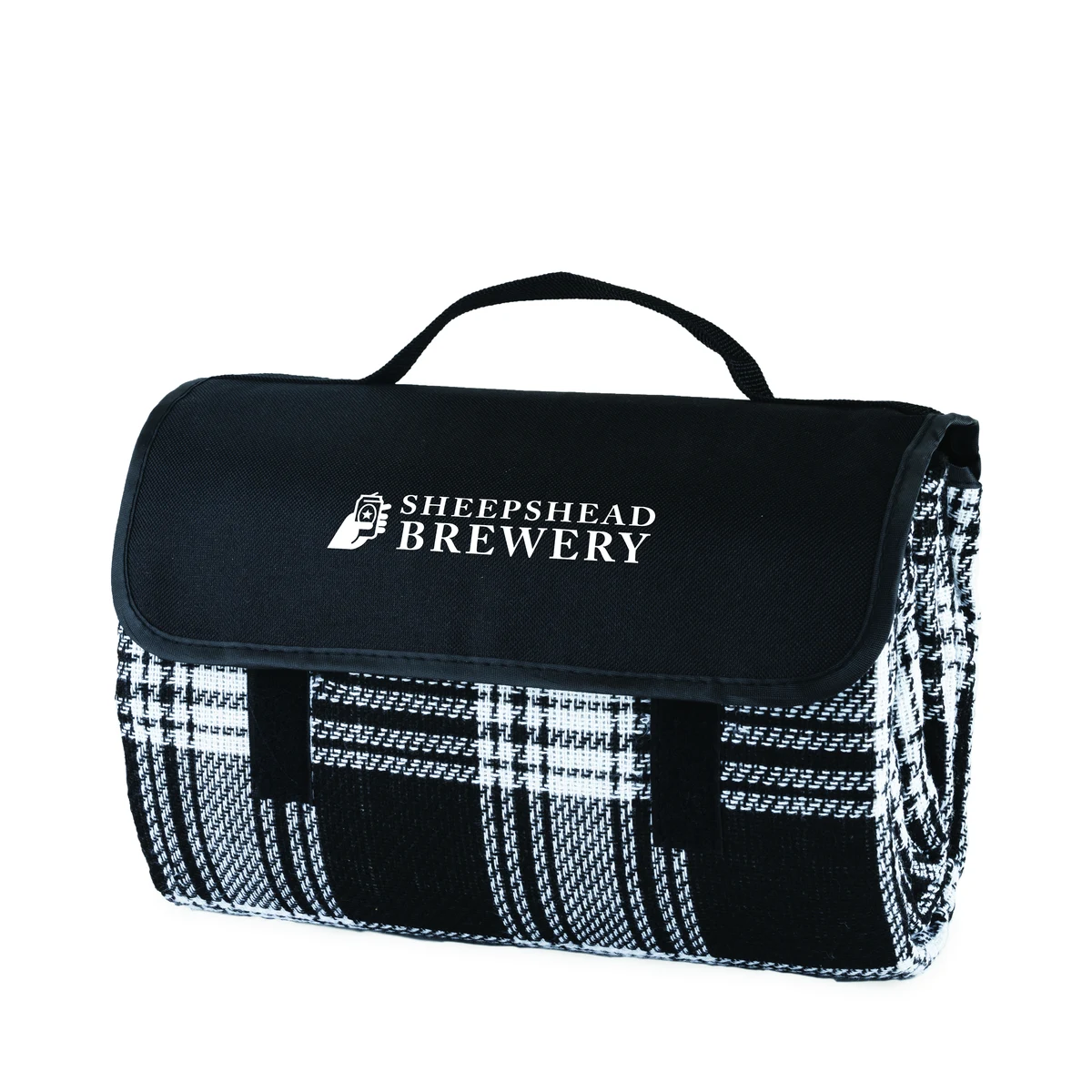 True® Dine™ Picnic Blanket in Black Plaid 1