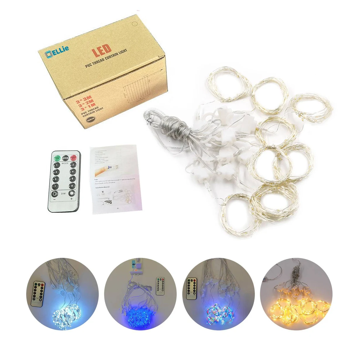 LED Curtain String Lights 1
