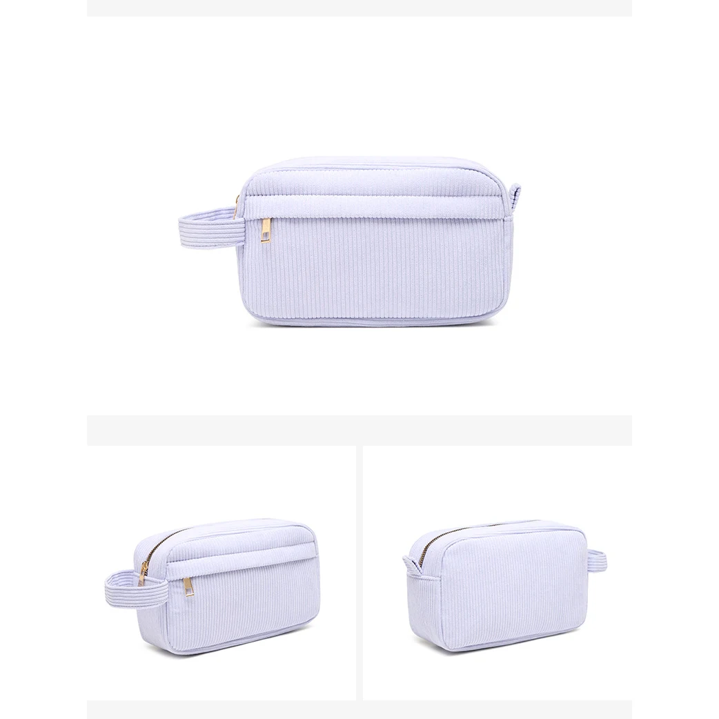 Corduroy Makeup Bag Pencil Case Wallet Storage Pouch 1