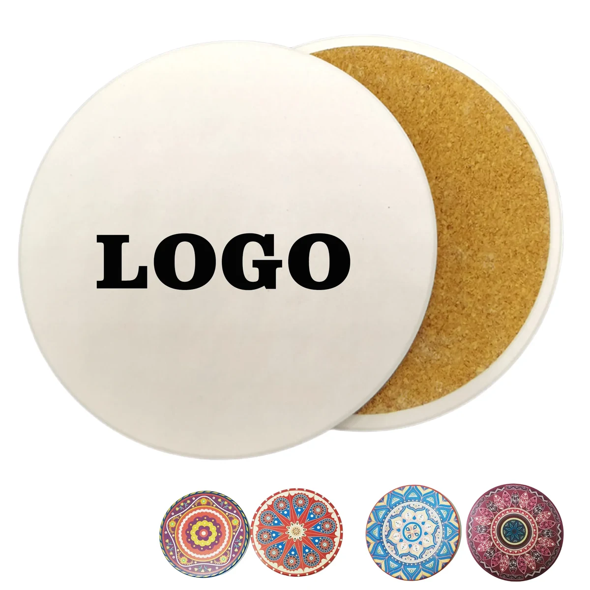 Round Cork Cup Pads Coasters for Coffee 1