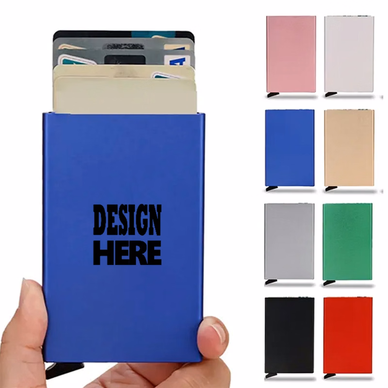 RFID Aluminum Pop-Up Card Holder Wallet
