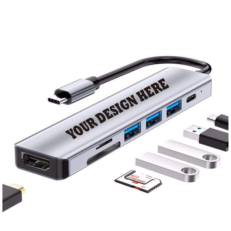 7 in 1 USB Type C HUB Adapter Docking Station