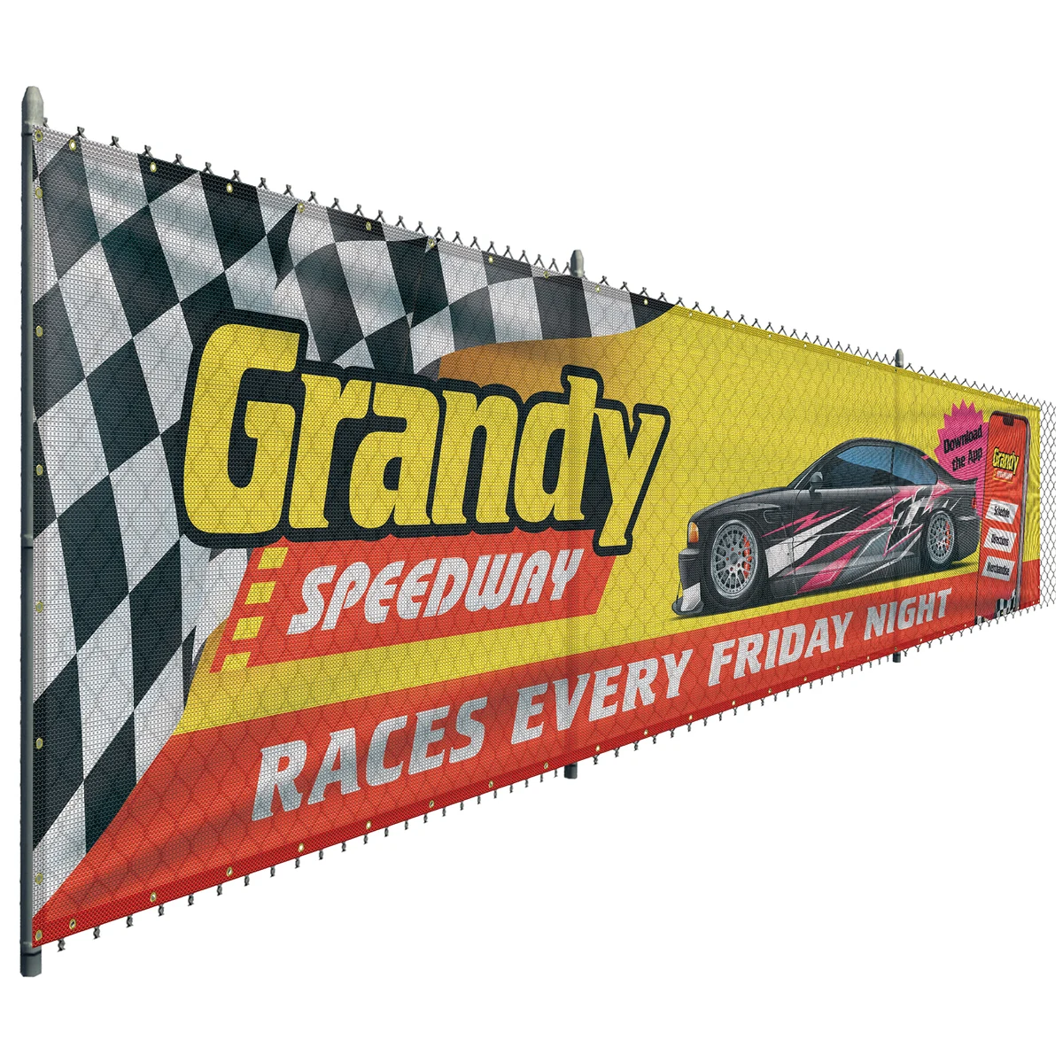 6' x 24' Premium Polyester Mesh Banner 1