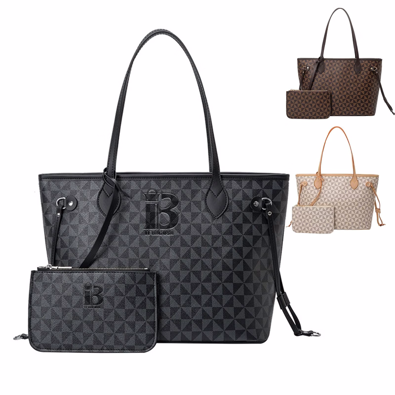Pvc Check Waterproof Tote Bag For Women