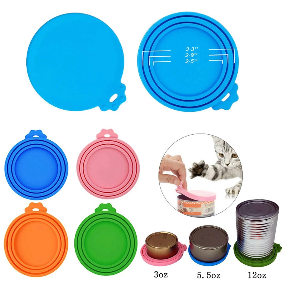 Silicone Can Cover Dog Cat Pet Food Can Lid 1