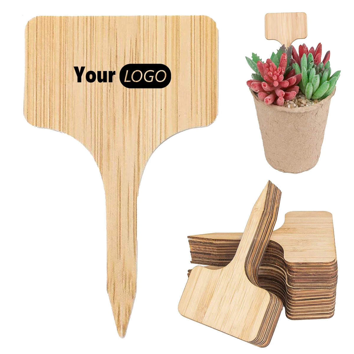 Wood Creative Plant And Flower Sign Insertion 1