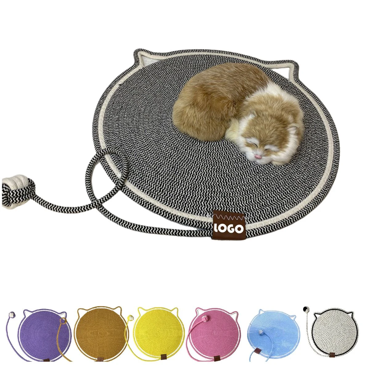 MOQ 10pcs Cat Sleep & Scratch Pad With Toy Ball 1