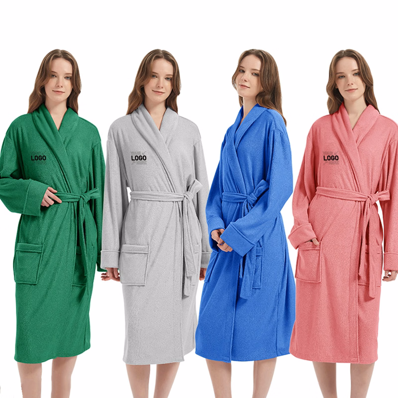 Soft Polyester Shawl Collar Robe