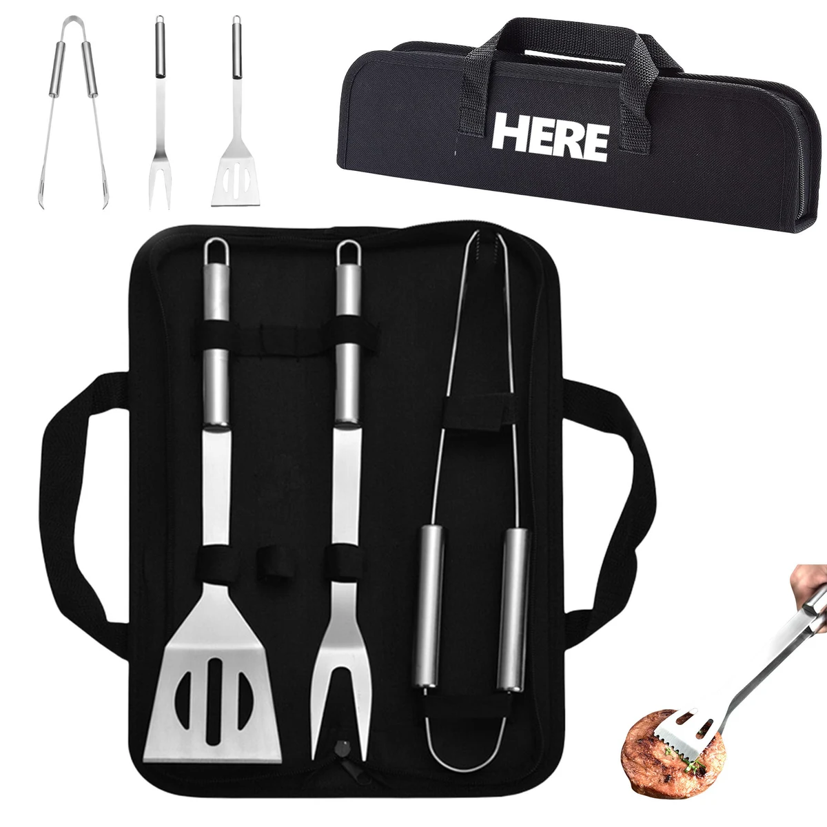 3-Piece Barbeque Grilling Tool Set 1