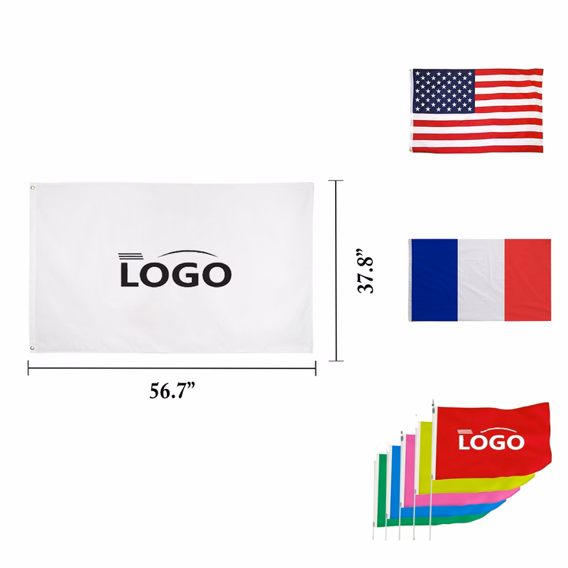 Custom Full Color 567x378 Double Sided Flag