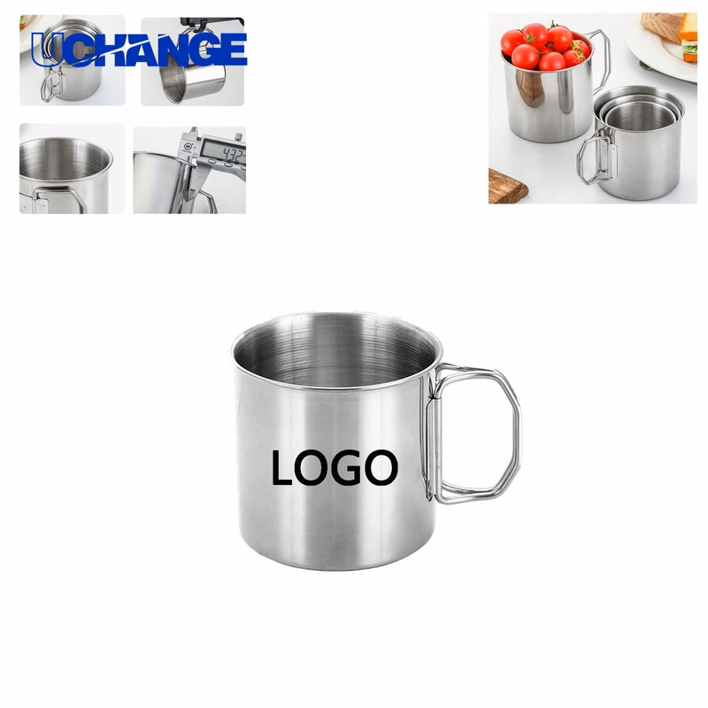 12oz Stainless Steel Folding Water Cup for Camping