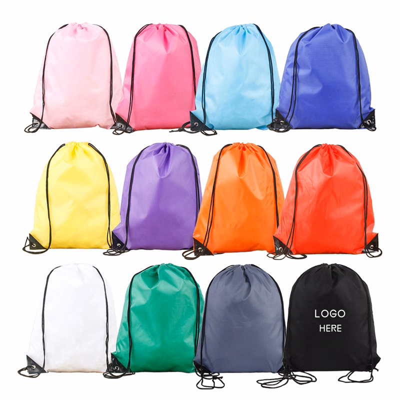 Lightweight Reusable Sports Drawstring Backpack